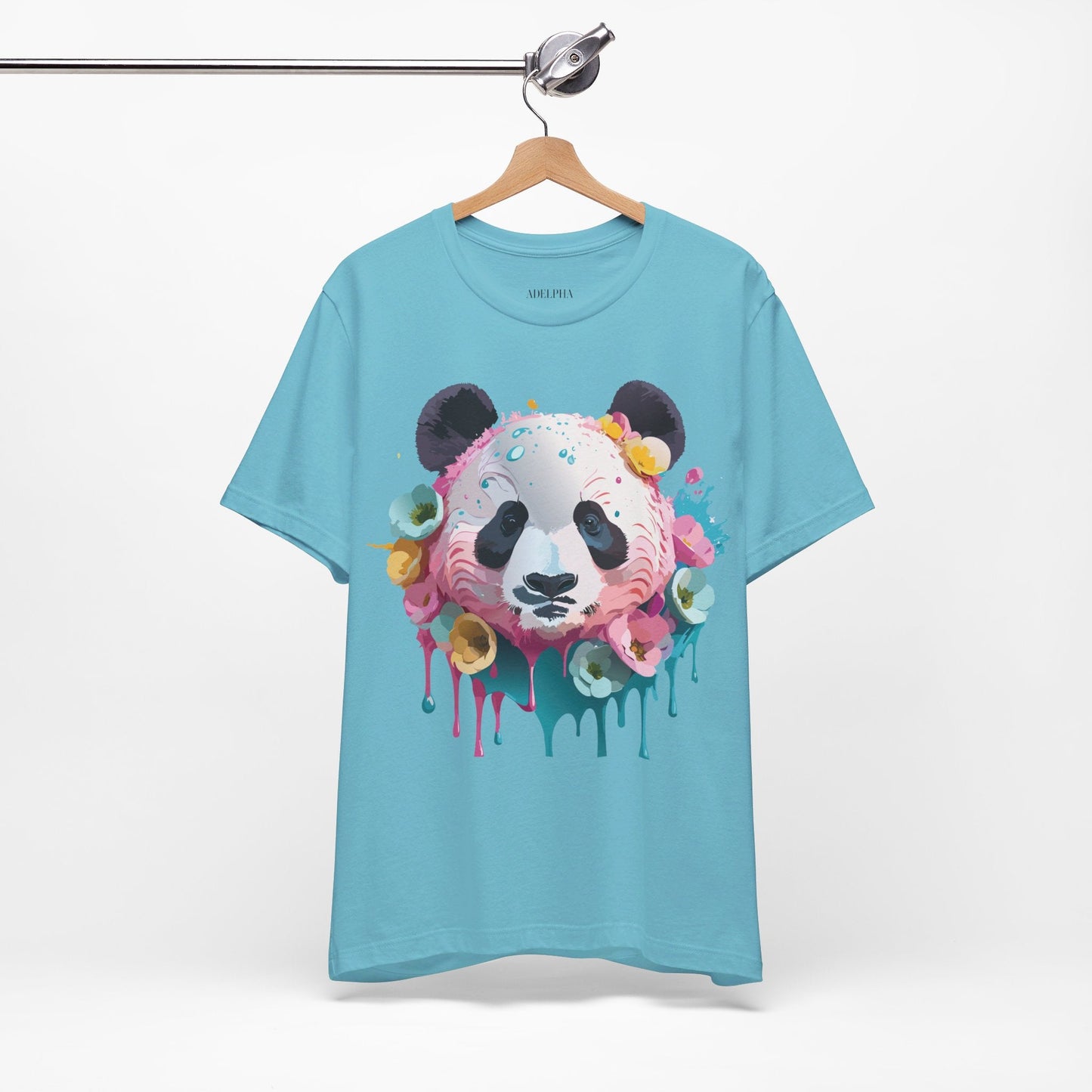 Panda Graphic Unisex 100 Cotton Vintage Art with Animal T-Shirt 6