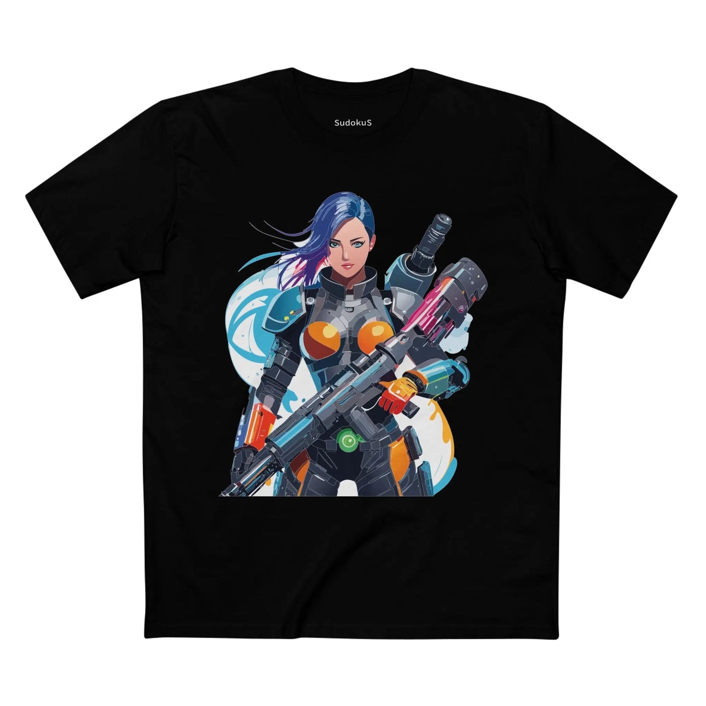 Army-woman Graphic Unisex 100 Cotton Staple Tee 24