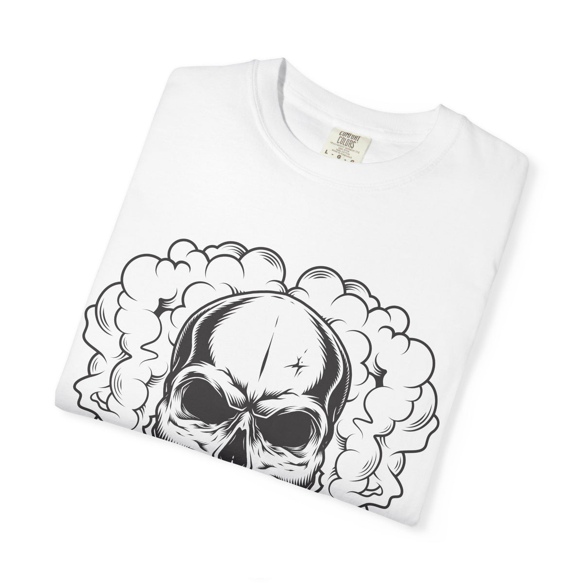 Camiseta unisex de algodón con calavera 