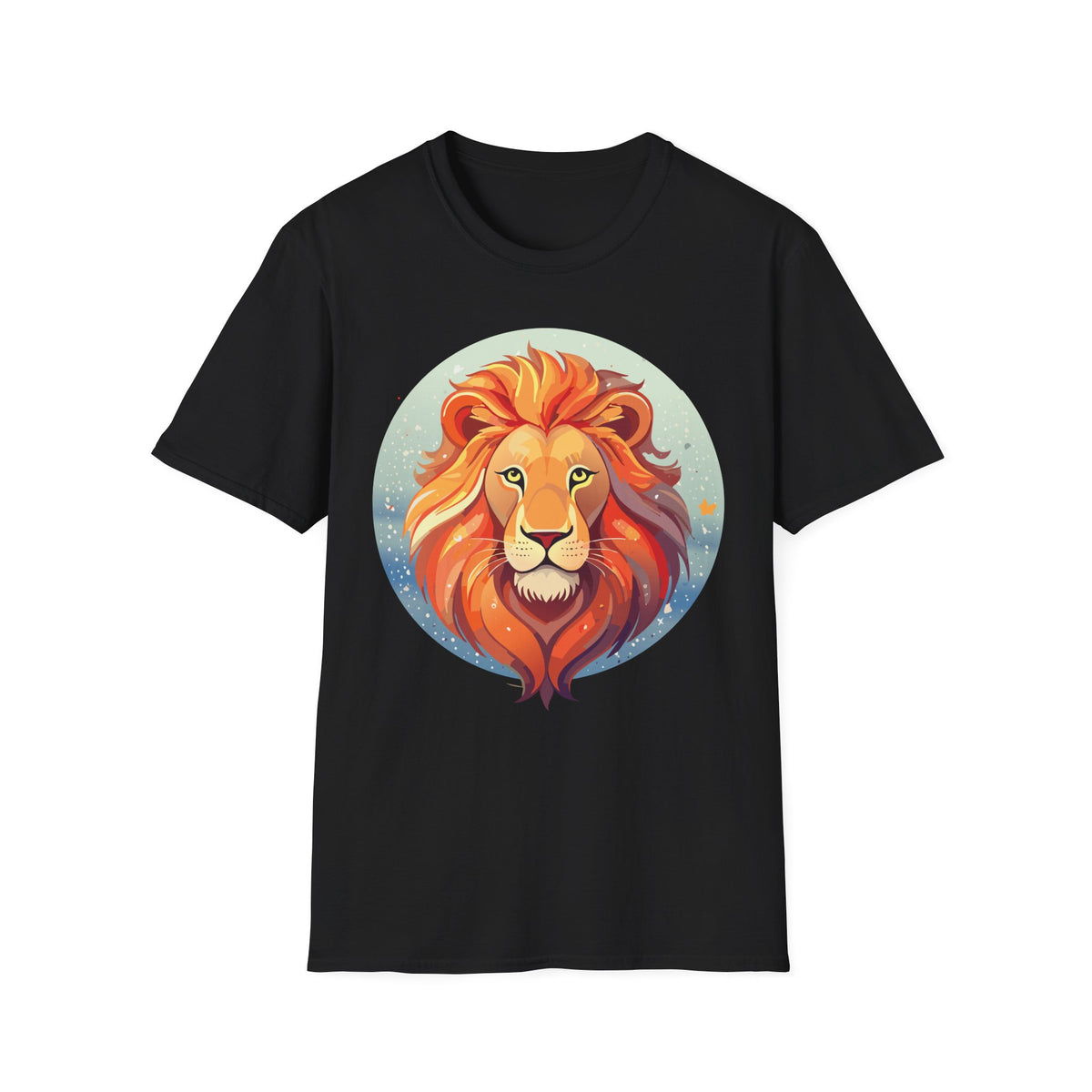 Majestic Lion Portrait T-Shirt | Colorful Roaring Mane Graphic