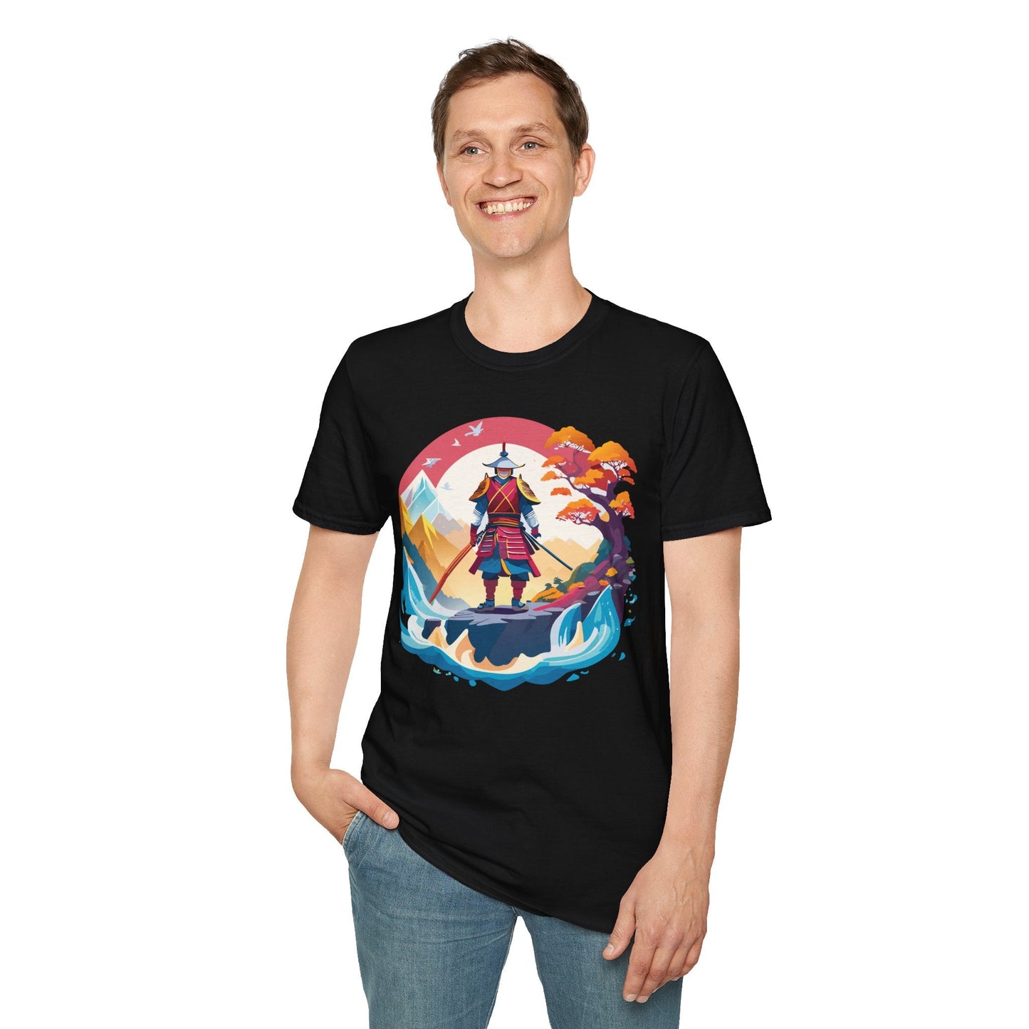 Samurai Shirt Gildan Softstyle 64000 Ring Spun Cotton Unisex Tee For Everyday Comfort