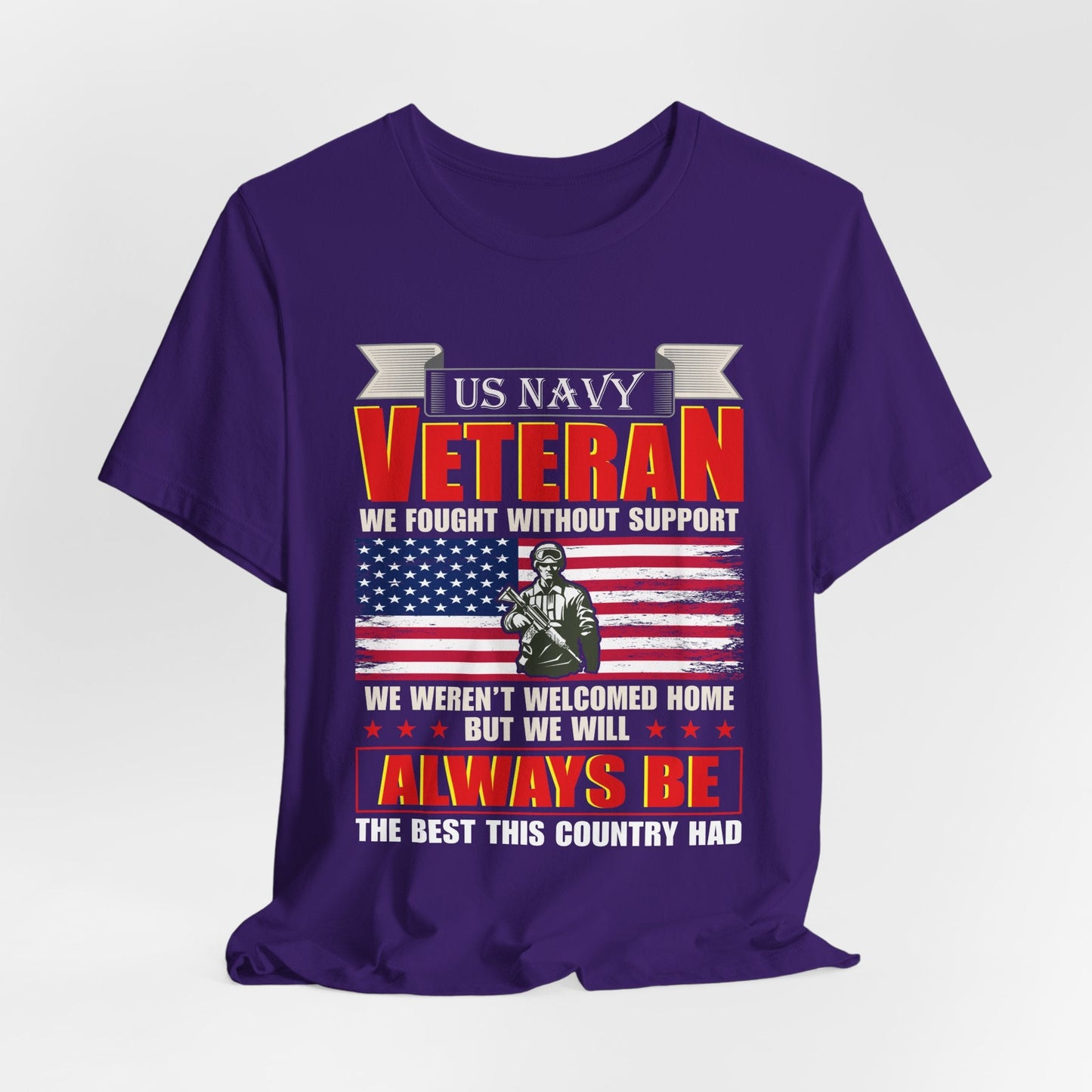 Army Veteran Patriotic Graphic Design Unisex Cotton T-Shirt v42