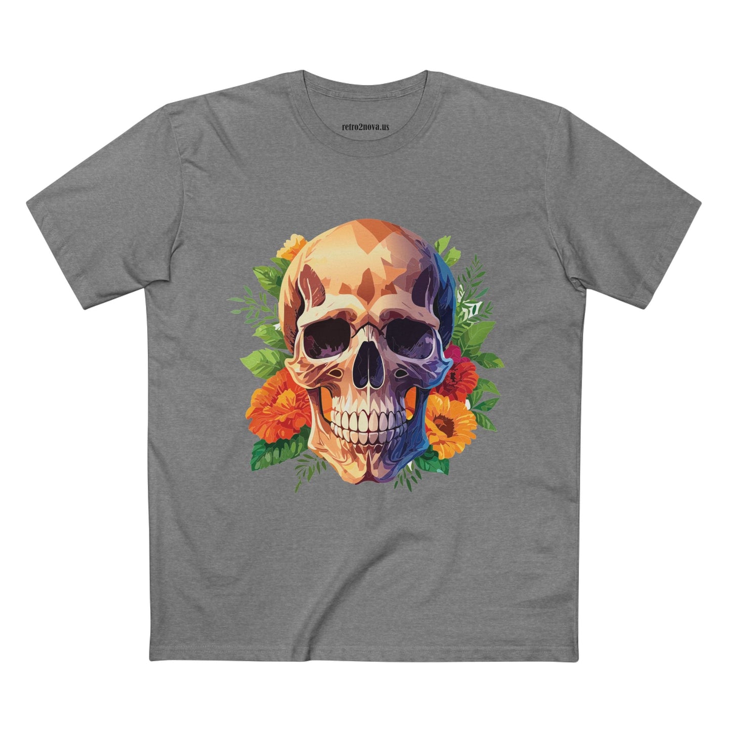 Skull Shirt Unisex Skeleton Tee Premium Cotton With Original Art Design From Retro2Nova Collection