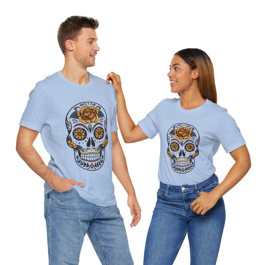 Camiseta unisex de algodón con calavera