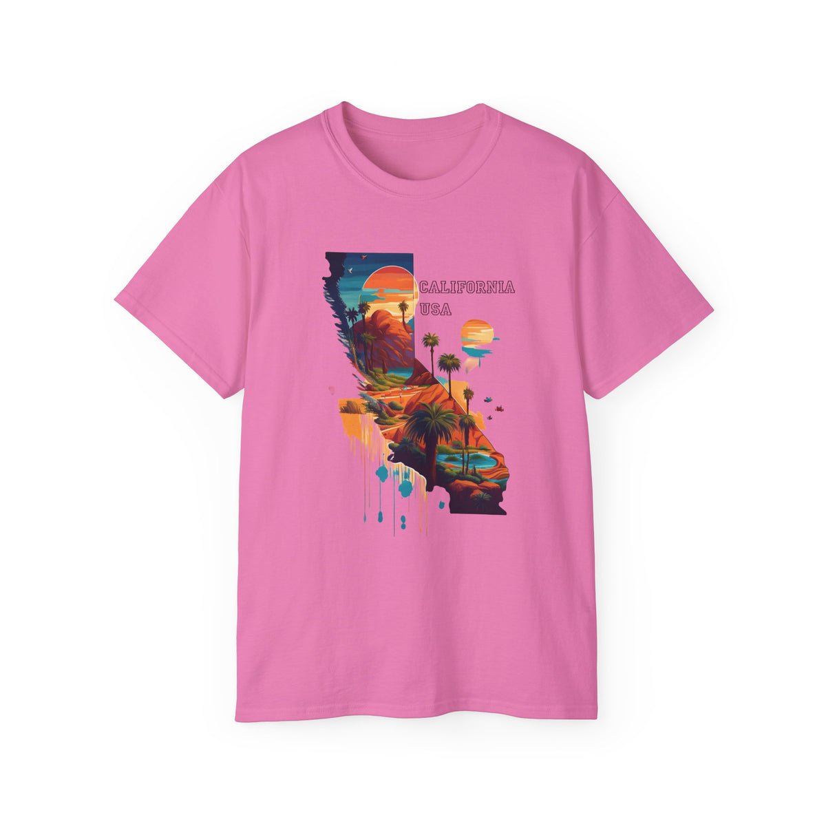 California State Graphic Unisex Ultra 100 Cotton Medium-Weight Classic Fit-Gildan 2000 -s6