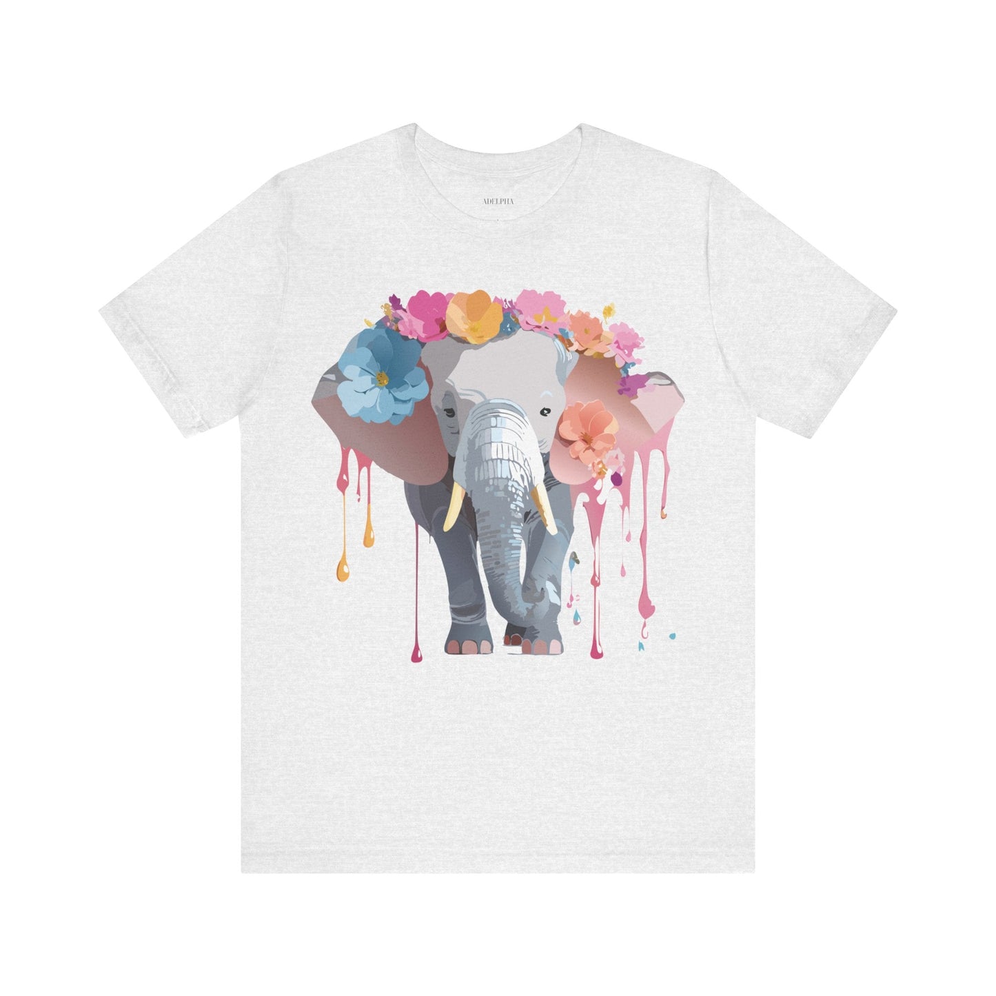 Adelpha Elephant Graphic Tee Unisex Short Sleeve Jersey Shirt With Vintage Artwork
