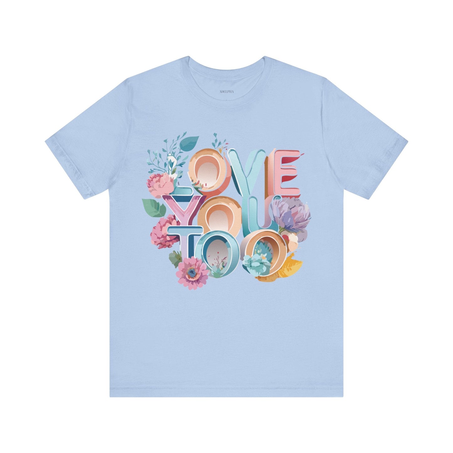 Valentine Day Graphic Unisex 100 Cotton Vintage Artwork with Love and Flower Design Tee 39
