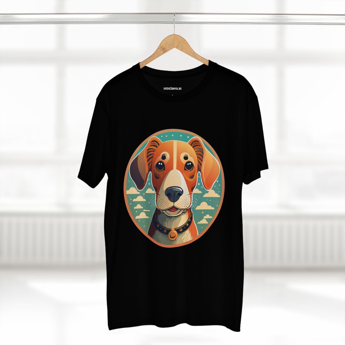 Dog Animal Art Shirt For Unisex Premium Cotton Tee By Retro2Nova With Original Art Design Built For Everyday Comfort