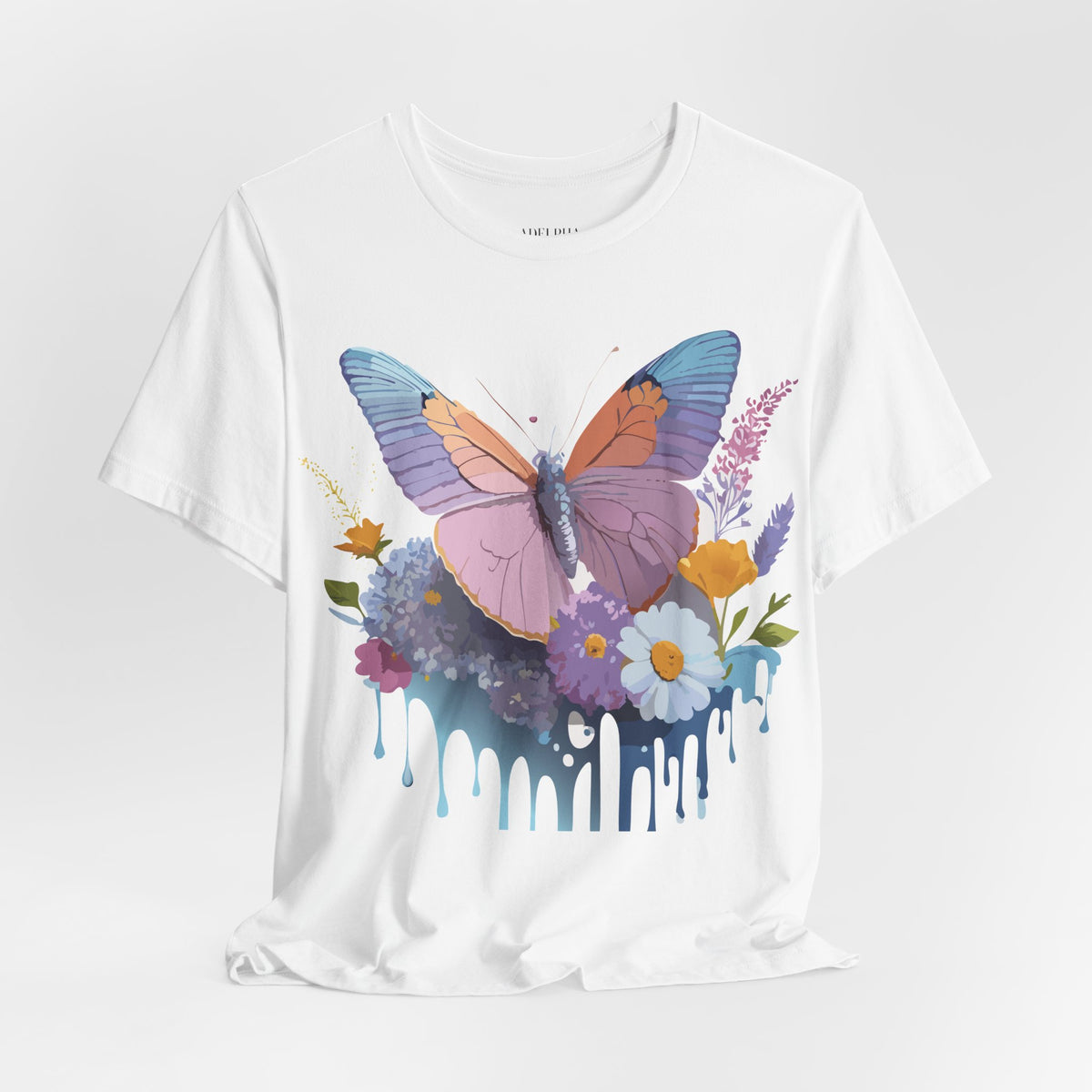 Butterfly Graphic Unisex Cotton Bella+Canvas Tee with Art Design n40