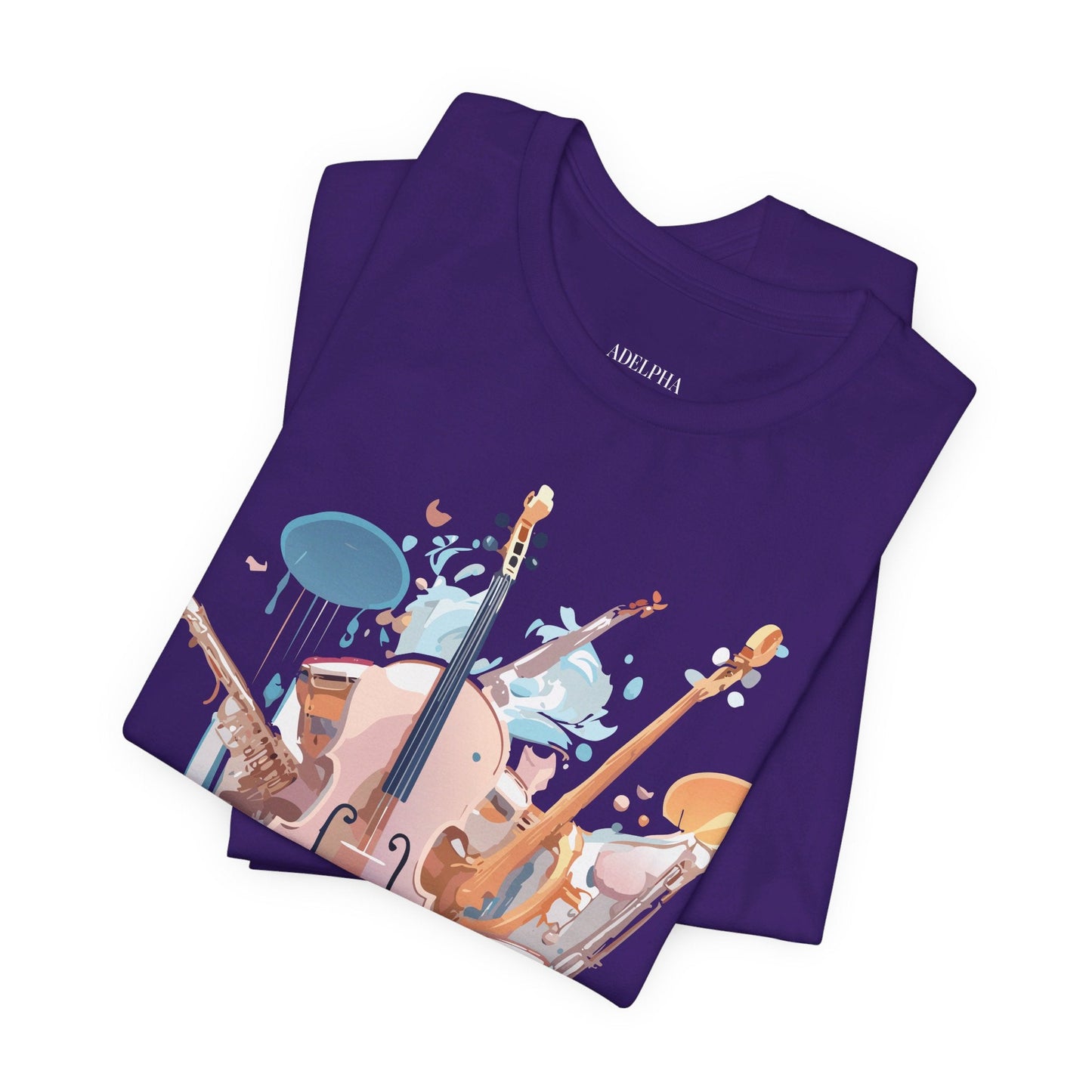 Music Graphic Unisex 100 Cotton Vintage Art with Musical Elements Tee 81