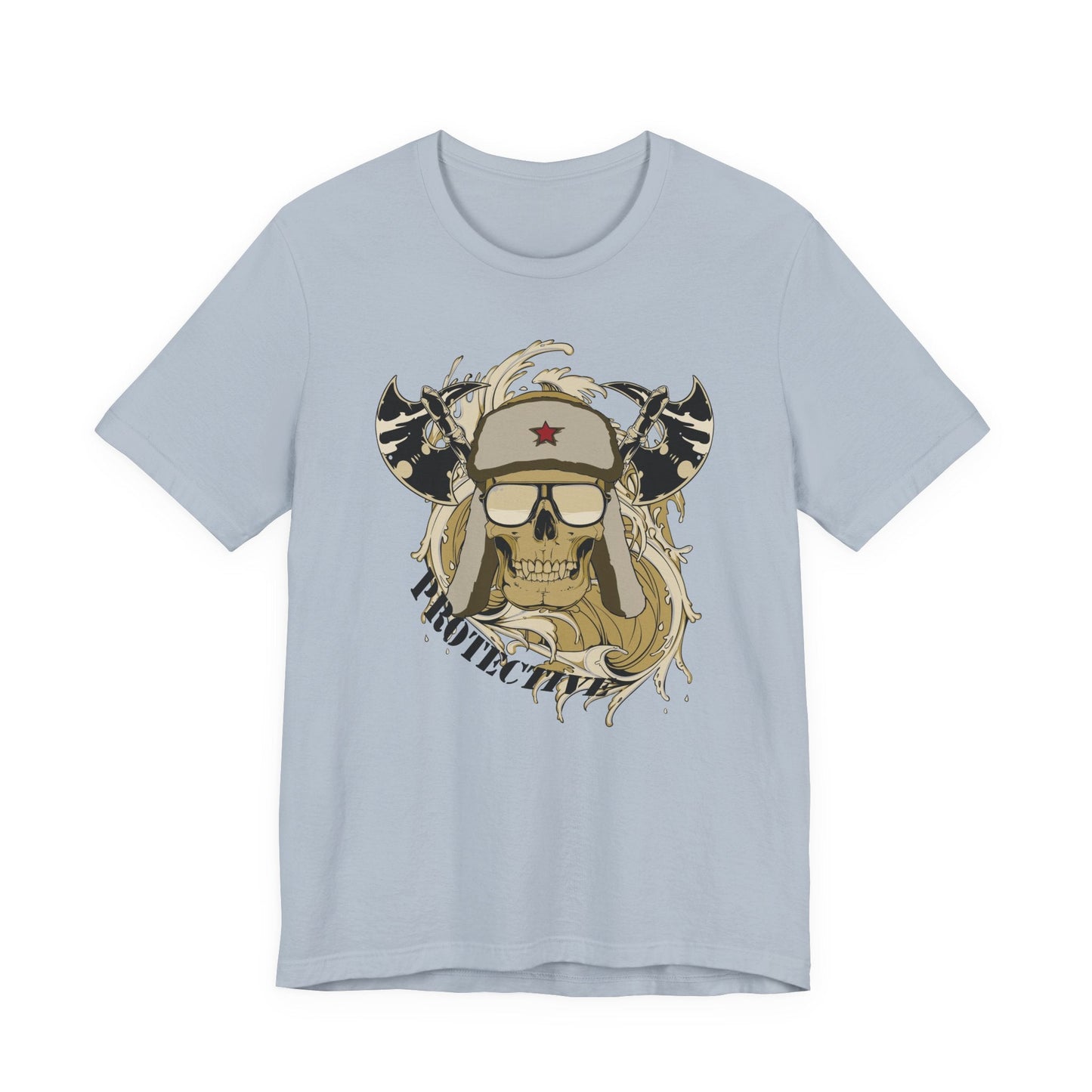 Viking Skull Graphic with Horned Helmet T-Shirt Captain Design Tee Art-41