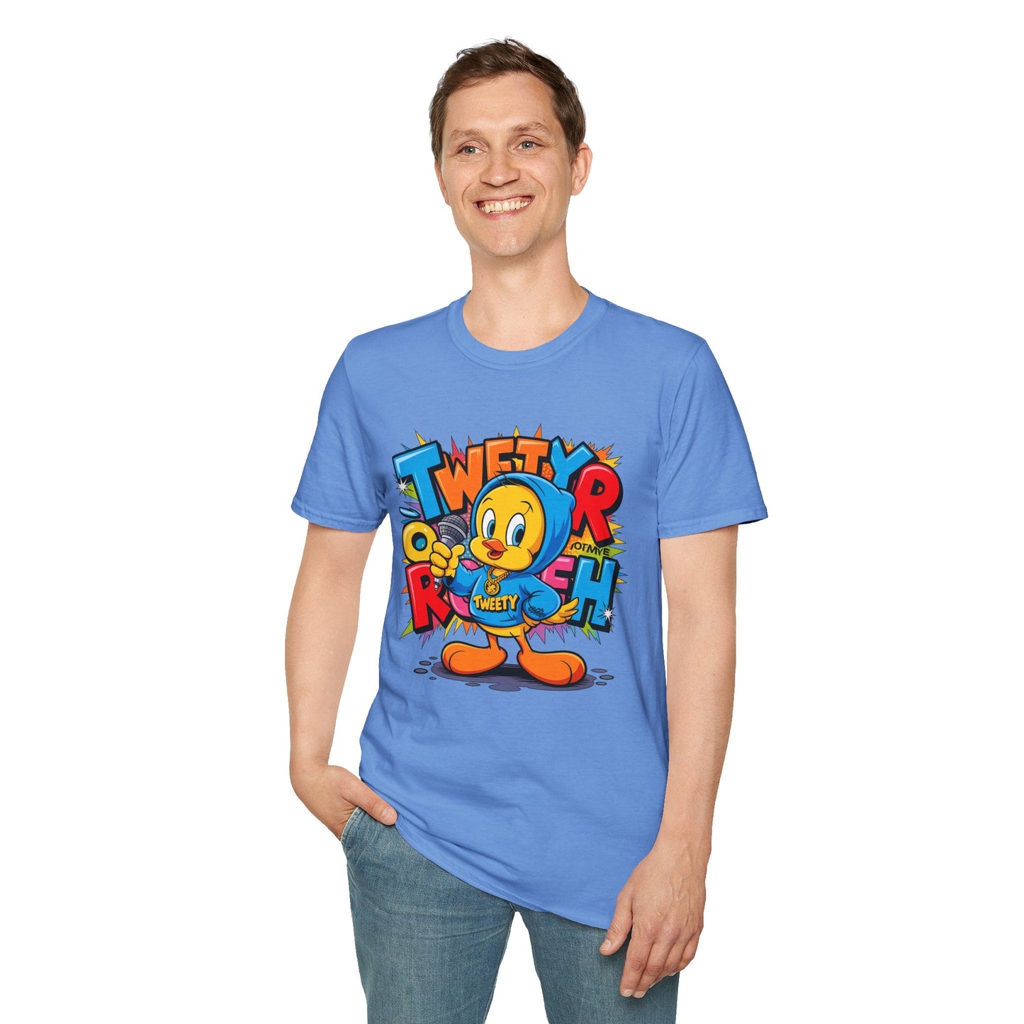 Cartoon T Shirt With Animation Funny Animals Tee Unisex Gildan Softstyle 64000 Pro