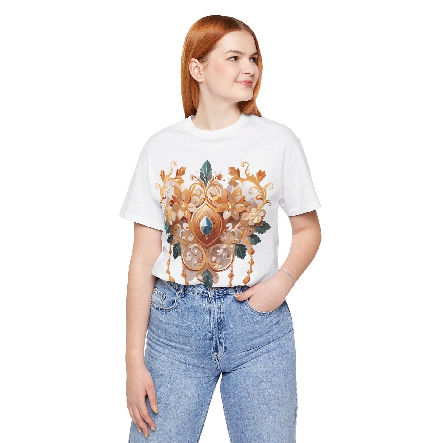 Jewelry Graphic Unisex 100 Cotton Vintage Treasure Art T-Shirt 34
