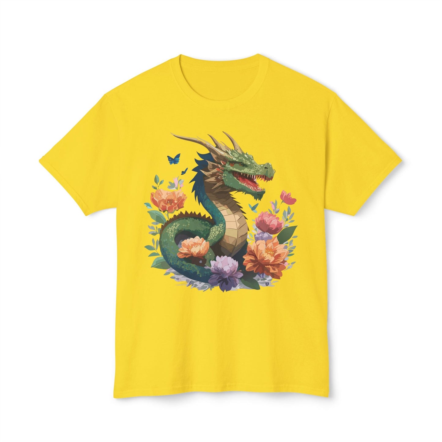 Dragon T Shirt With Art Print HD Cotton Unisex Tee Vintage Dragon Design