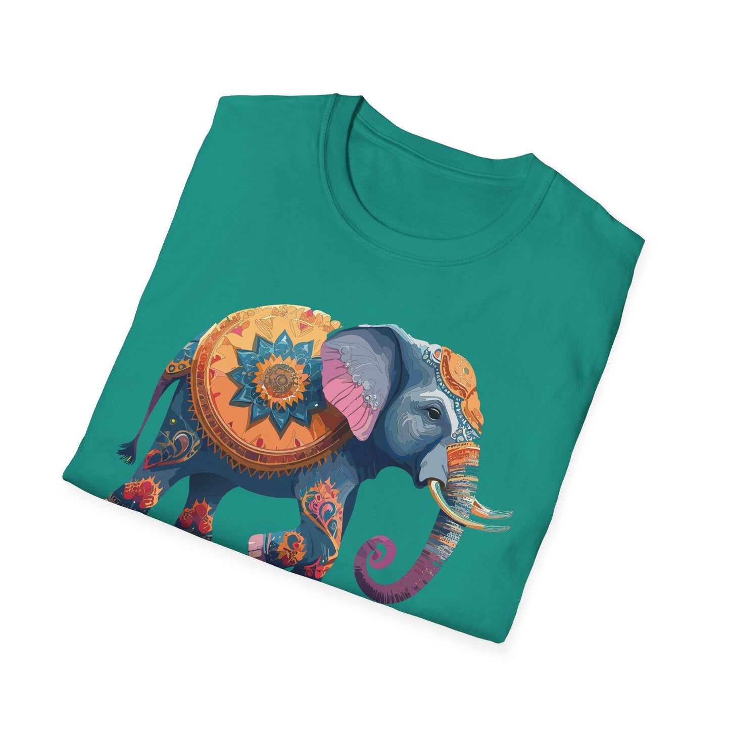 Elephant T Shirt Unisex Gildan Softstyle Tee 100 Percent Ring Spun Cotton Animal Shirt