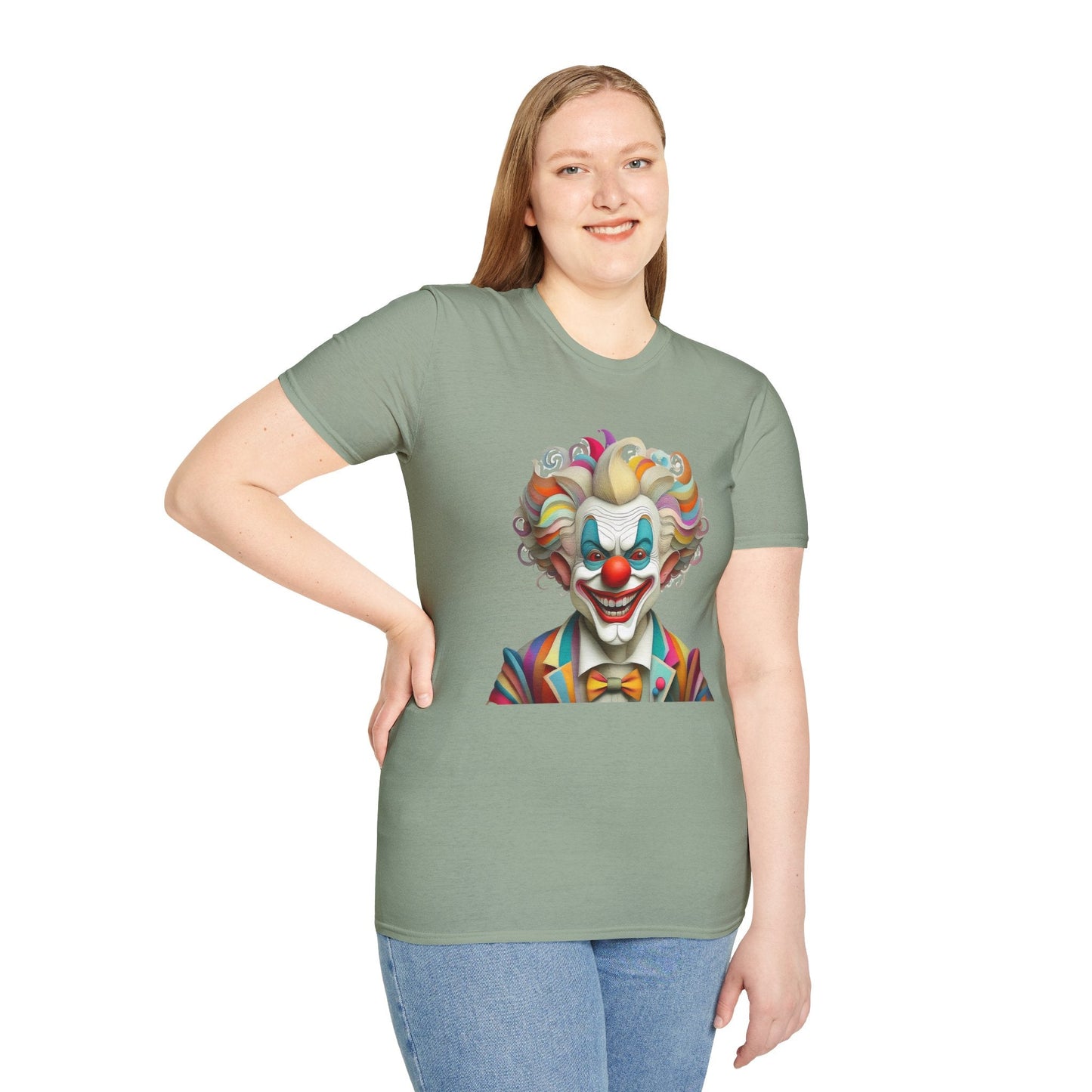 Clown Shirt Unisex T Shirt With Funny Man Circus Motif And Scary Man Design Graphic Print