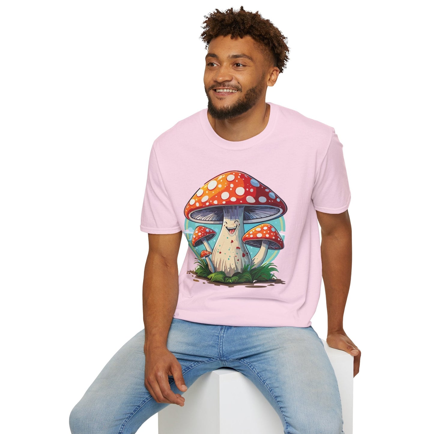 Mashroom Tee Shirt Unisex Funny Mashroom Design Softstyle Cotton Tee For Everyday Comfort