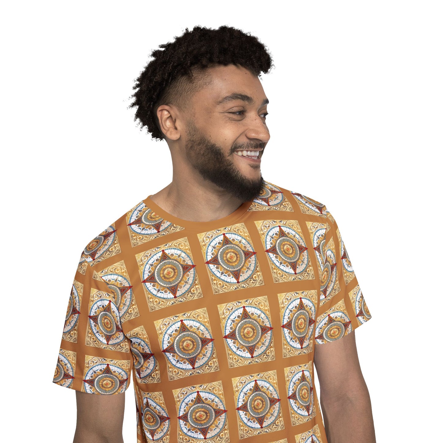 Unisex Poly T-Shirt with Abstract Graphic Design Print
