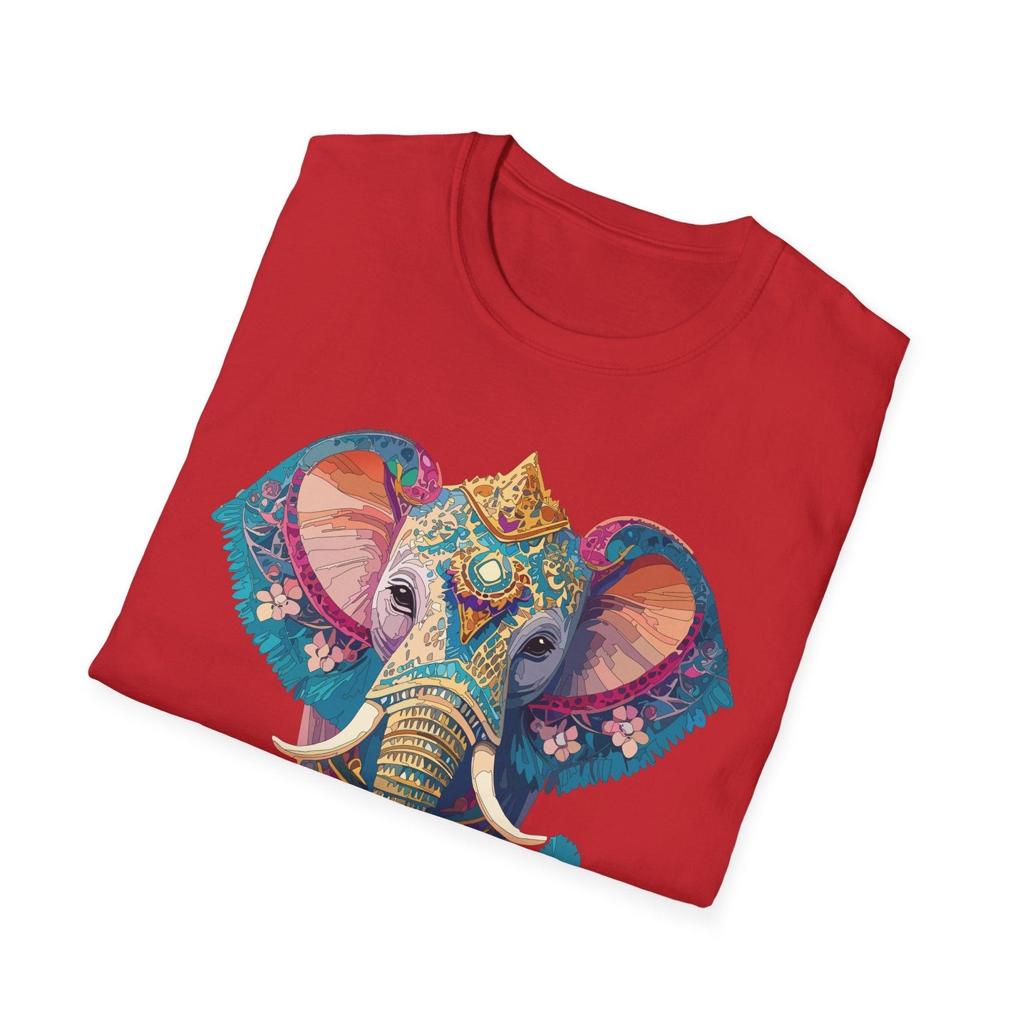 Elephant Shirt Unisex Animal Tee Softstyle 100 Percent Ring Spun Cotton Gildan 64000