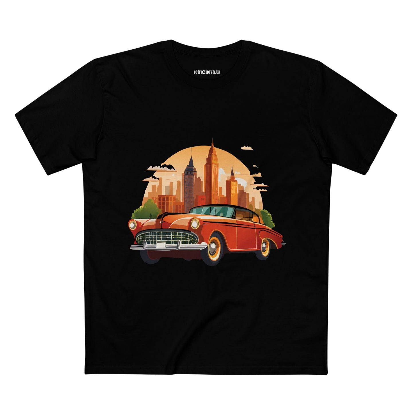 Retro Car Shirts Vintage Car Shirts RC1 Unisex Premium Cotton Tee With Original Art Design
