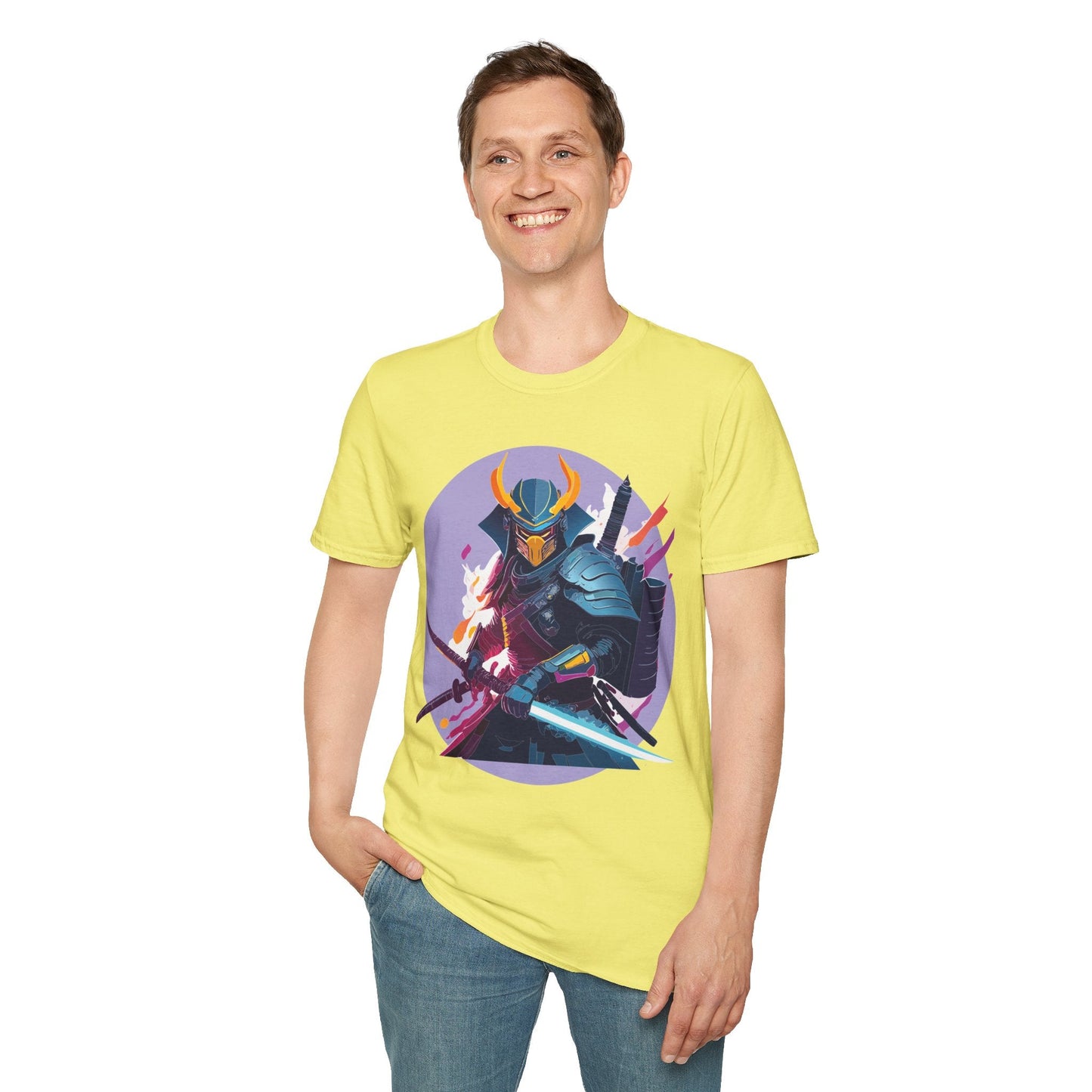 Samurai Shirt Unisex Softstyle Tee 100 Percent Ring Spun Cotton Comfortable Everyday Wear