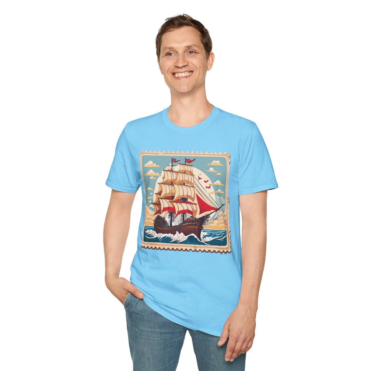 Ship T Shirts Frigate T Shirts Vessel Tee Shirt Unisex Softstyle Gildan 64000 Cotton Tee