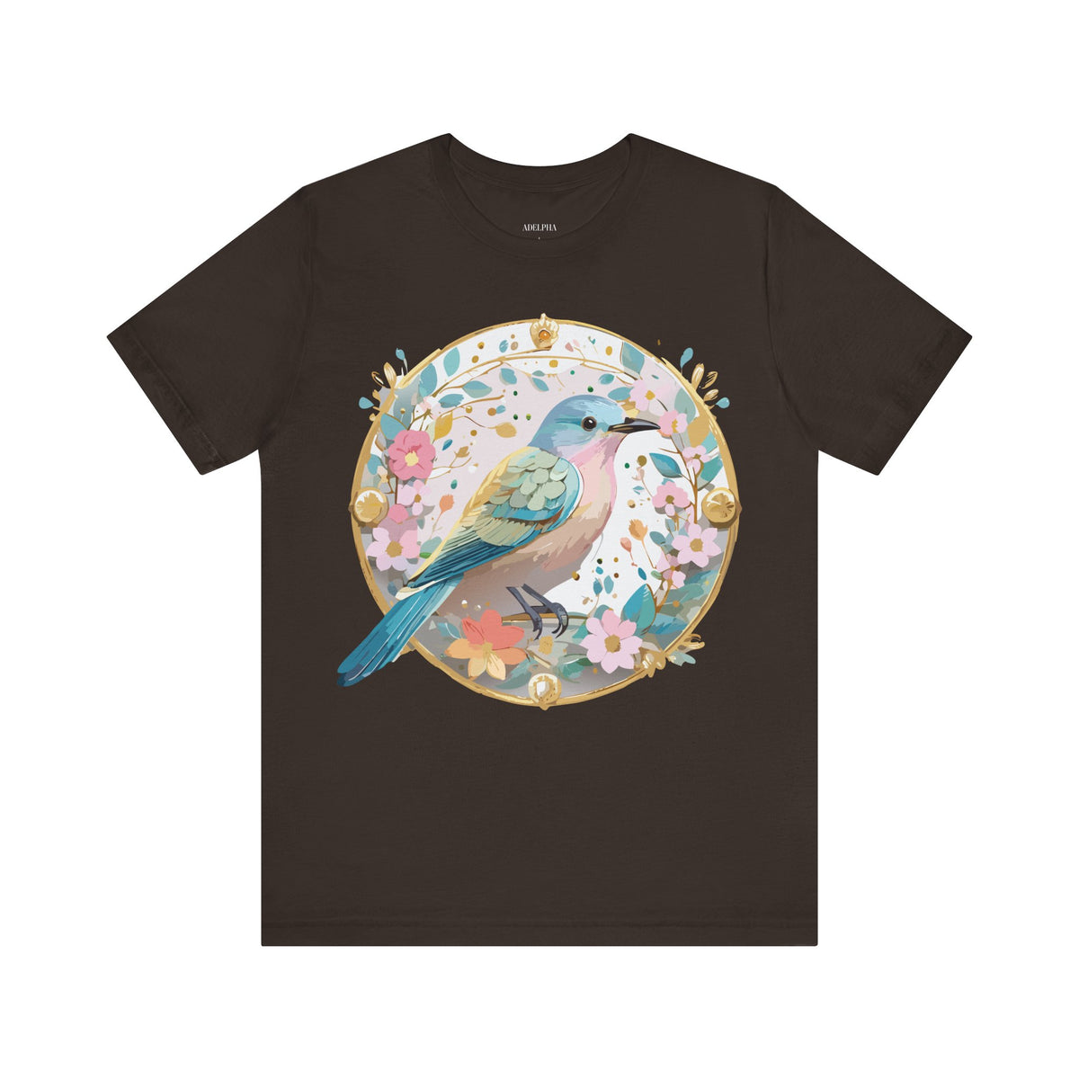Medallion Graphic Unisex Cotton Bella+Canvas Tee with Floral Art Design m77