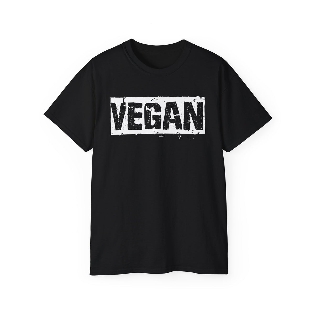 Vegan Block Stamp Tee | Bold Text Graphic T-Shirt