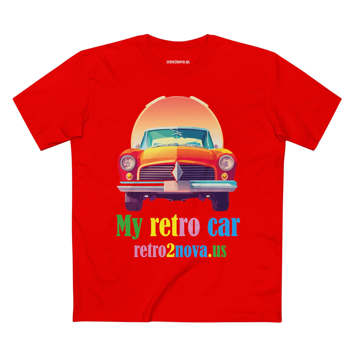 Retro Car Vintage Graphic Tee Staple Unisex 100 Cotton Tee Shirt - RC-10