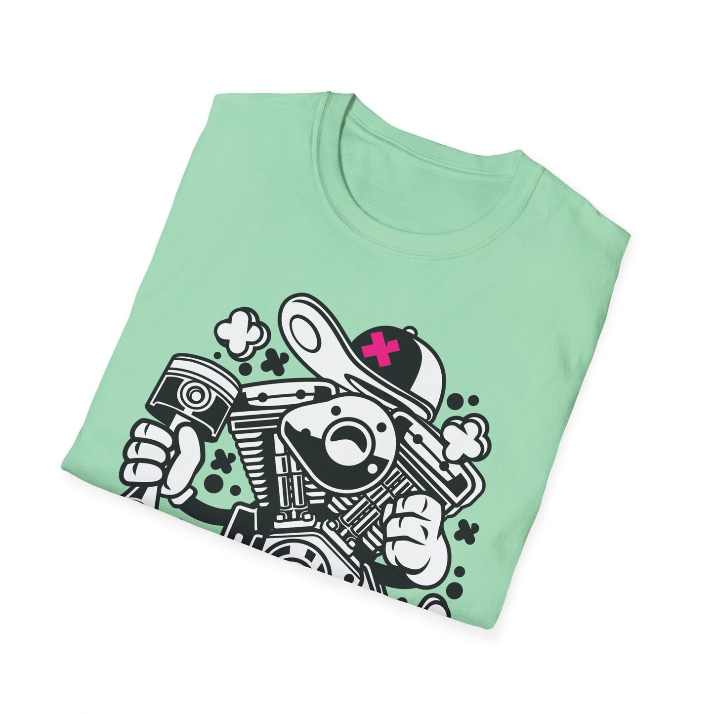 Cartoon T Shirt Animation Tee Funny Tee Unisex Gildan Softstyle 64000 100 Percent Cotton