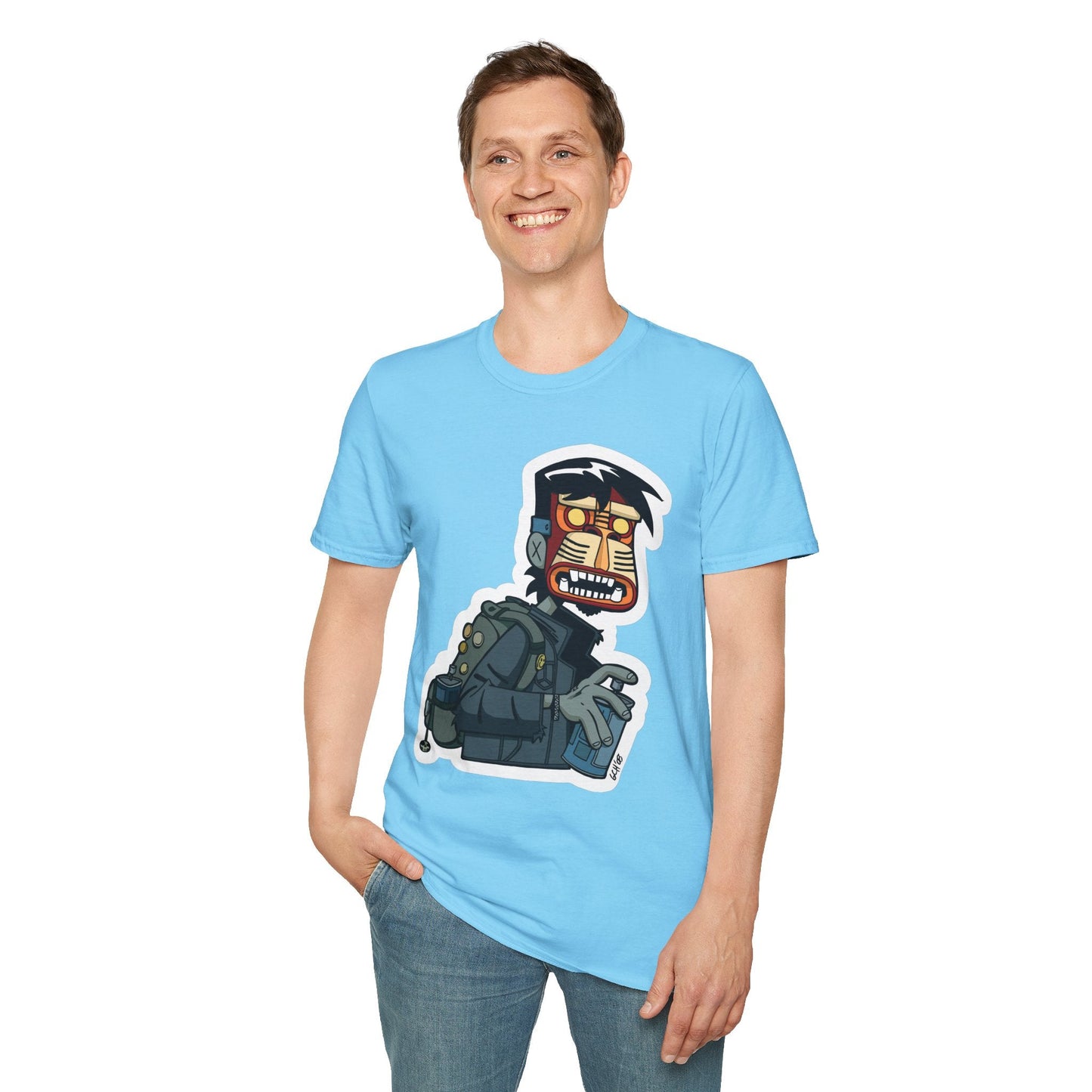 Cartoon T Shirt Animation T Shirt Funny Tee Shirt Unisex Short Sleeve Softstyle Cotton Tee 64000