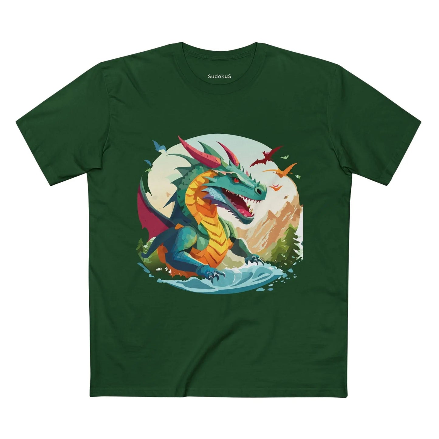 Dragon Graphic Unisex 100 Cotton Staple Tee 26