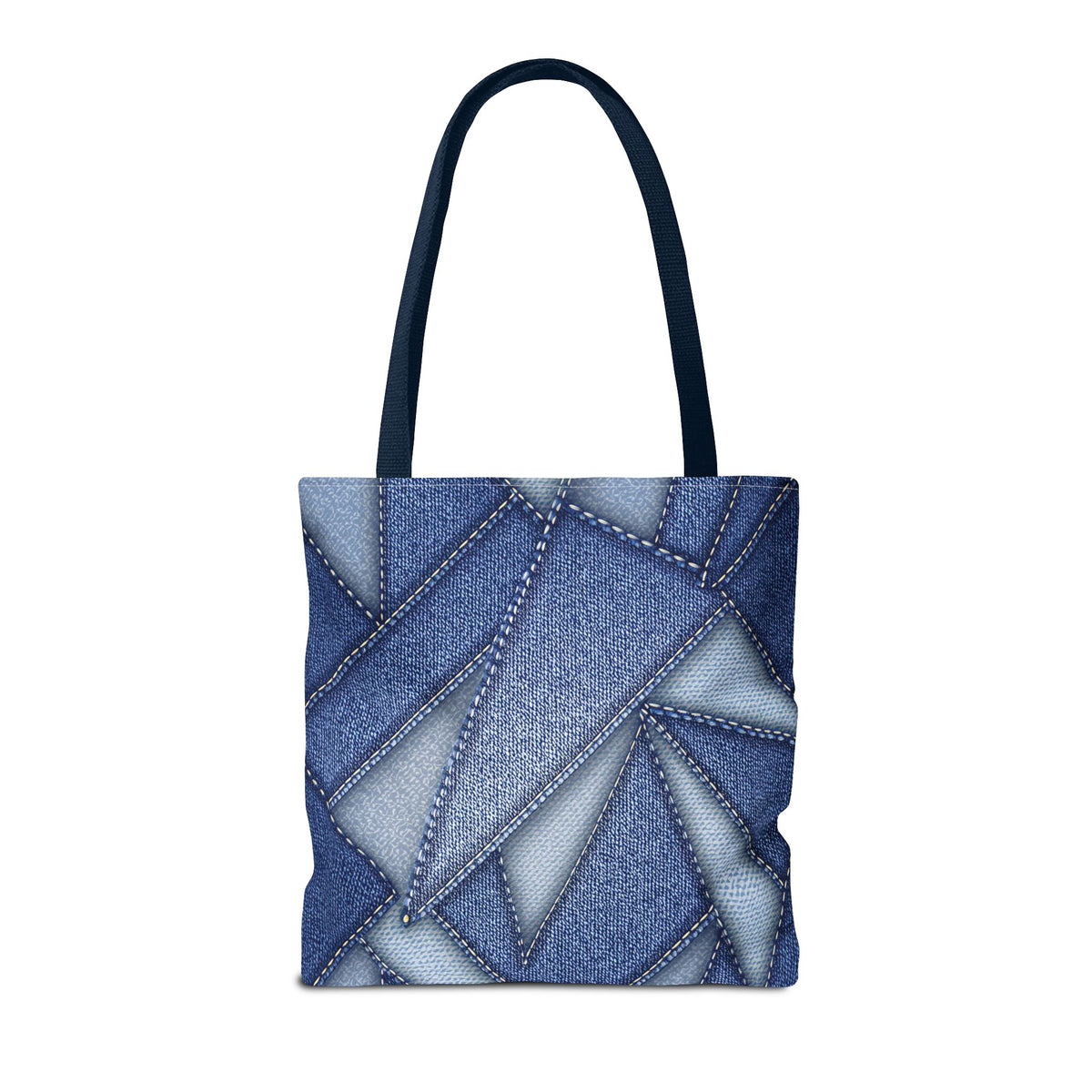 Denim Fabric Imitation Print Unisex Canvas Bag Poly Spun 3 Sizes Tote Bag 111