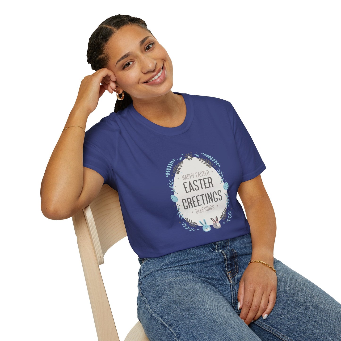 Gildan Easter Unisex Softstyle 64000 T Shirt With Easter Print Design Short Sleeve Tee Edition