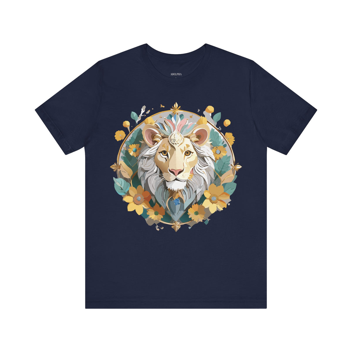 Medallion Graphic Unisex Cotton Bella+Canvas Tee with Floral Art Design m72