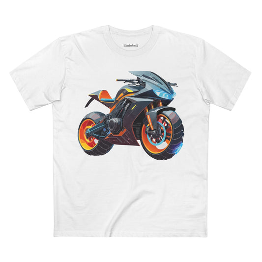 Moto Bike Graphic Unisex 100 Cotton Staple Tee 31