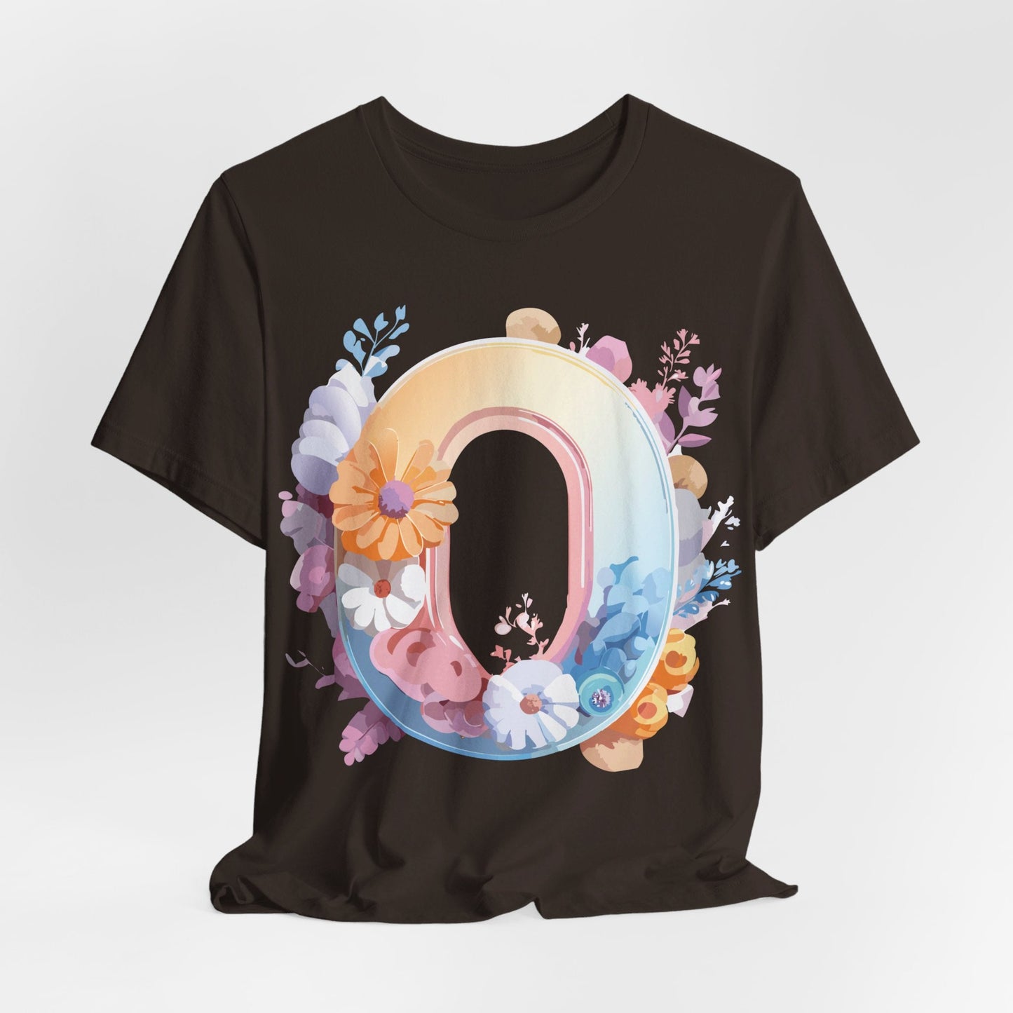 Letter O Shirt Unisex Graphic Tee Vintage Inspired Artwork By Adelpha Premium Short Sleeve