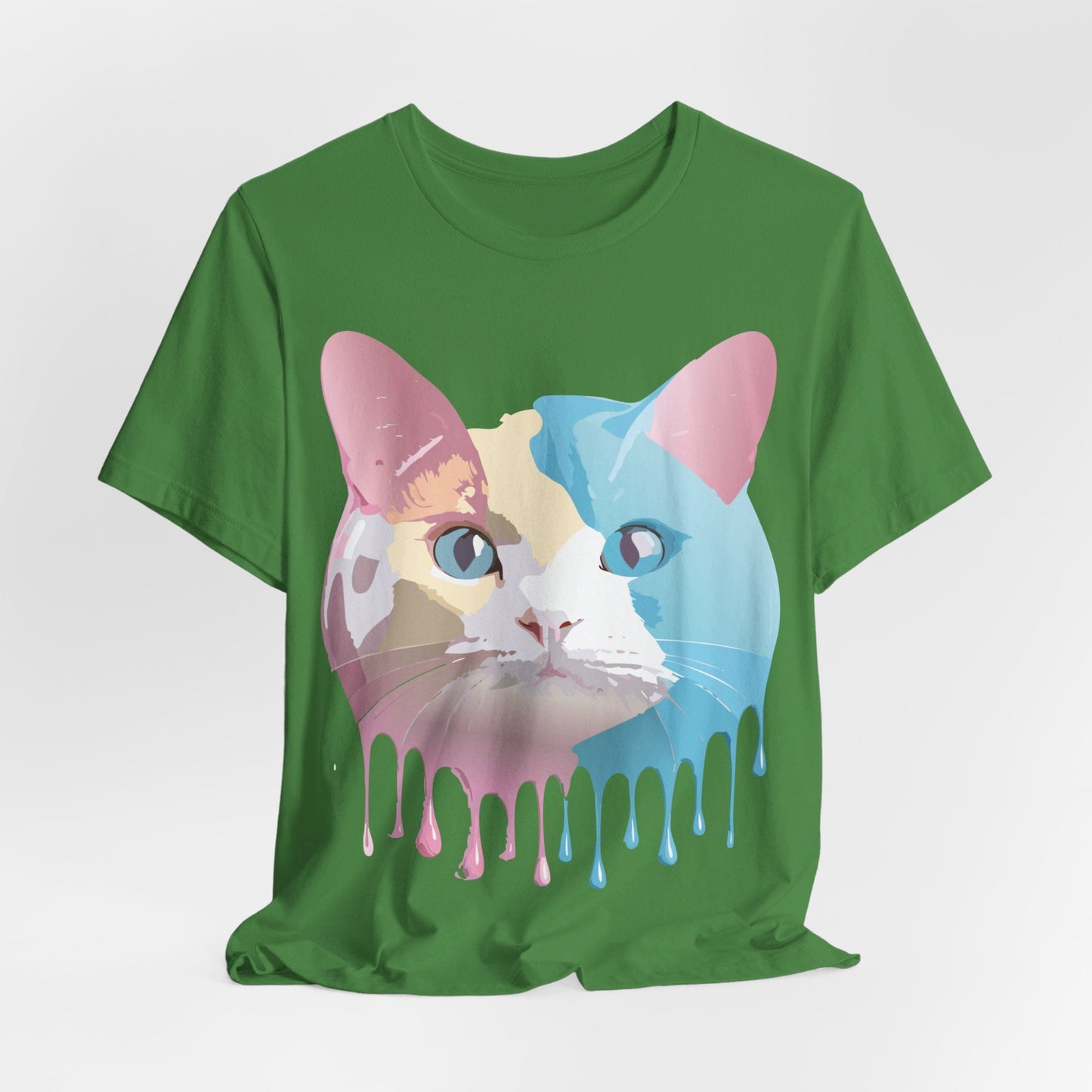 Cat Graphic Tee Unisex Short Sleeve Shirt With Vintage Adelpha Artwork