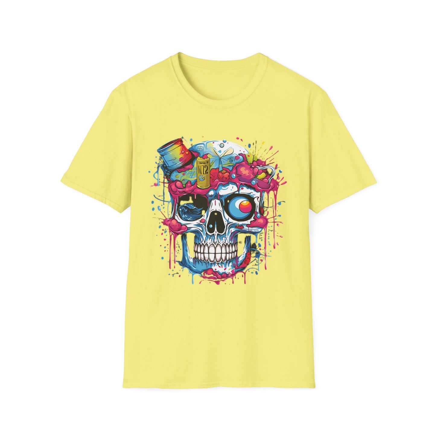Skull Graphic Unisex Cotton T-shirt with Skeleton Artwork Design 26