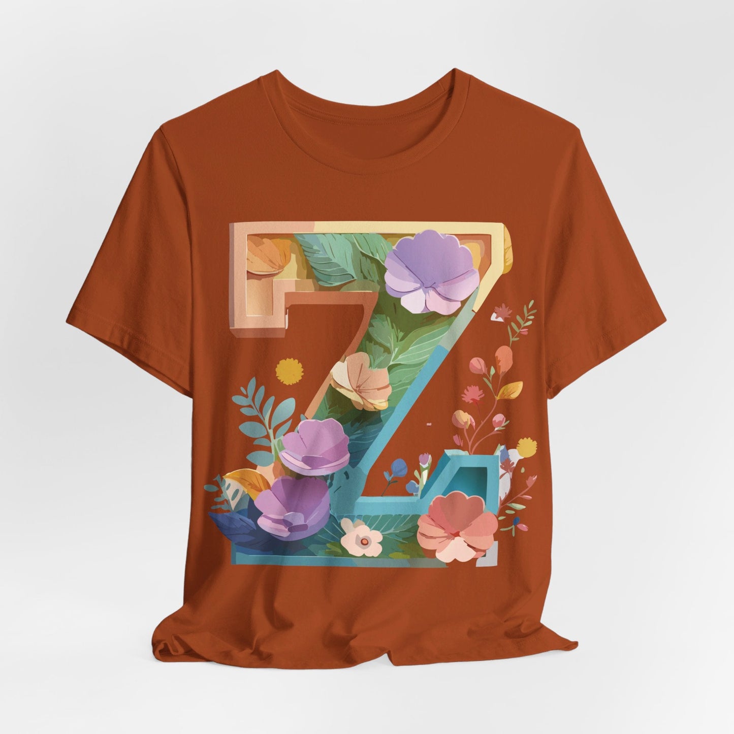 Letter Z Shirt Unisex Graphic Tee By Adelpha Vintage Inspired Artwork Jersey Short Sleeve