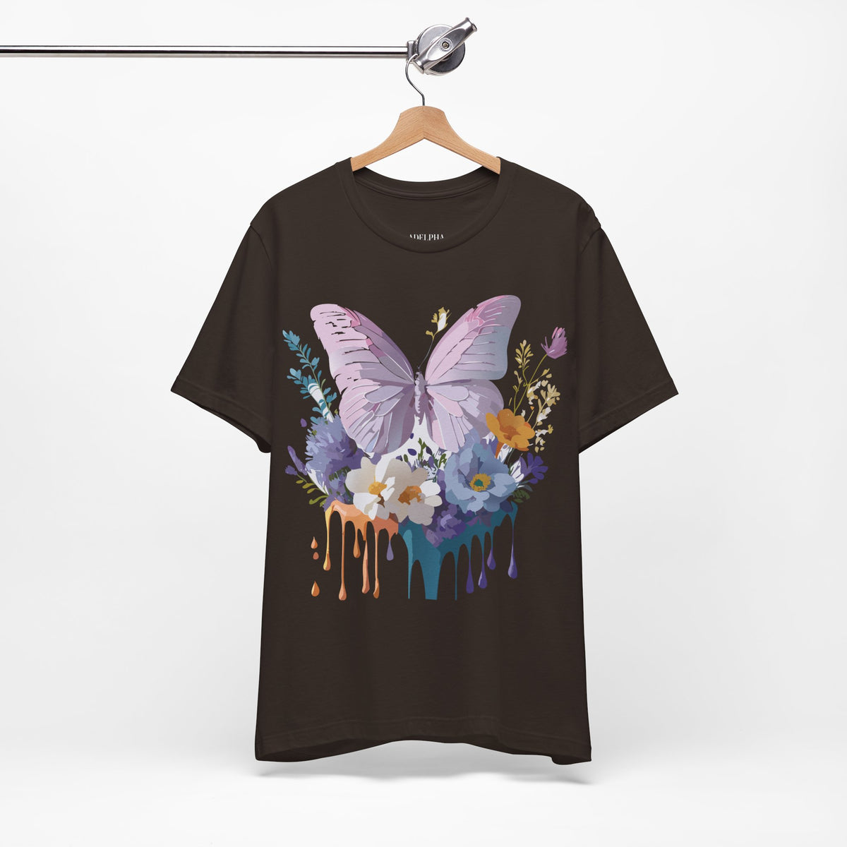 Butterfly Graphic Unisex Cotton Bella+Canvas Tee with Art Design n39