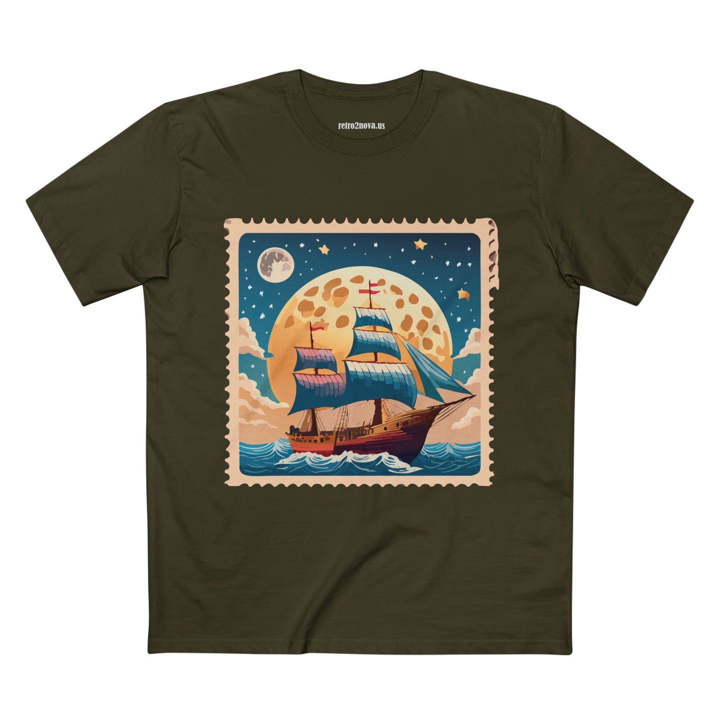 Stamp Shirt Postage Stamp Tee Unisex Premium Cotton with Original Art Design Retro2Nova
