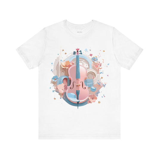 Music Graphic Unisex Cotton Bella+Canvas Tee with Art Design m152