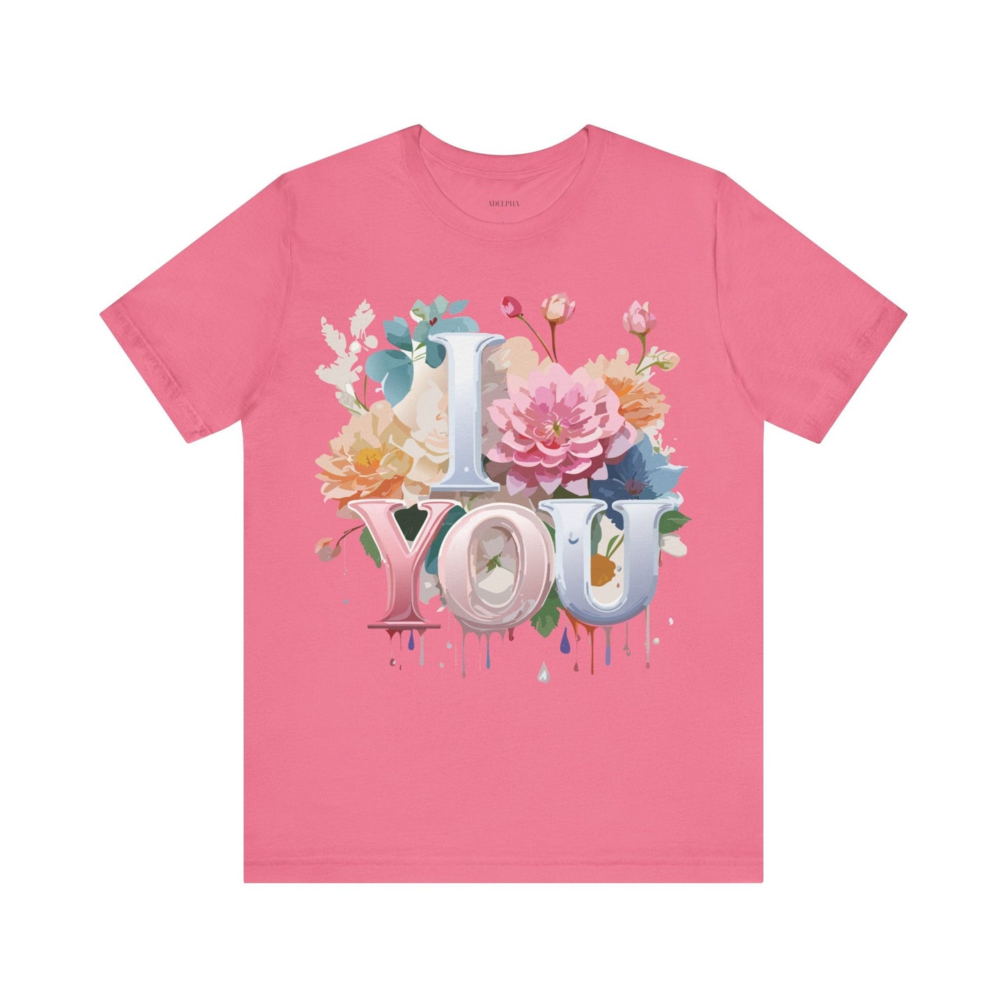 Valentine Day Graphic Unisex 100 Cotton Vintage Artwork with Love and Flower Design Tee 8