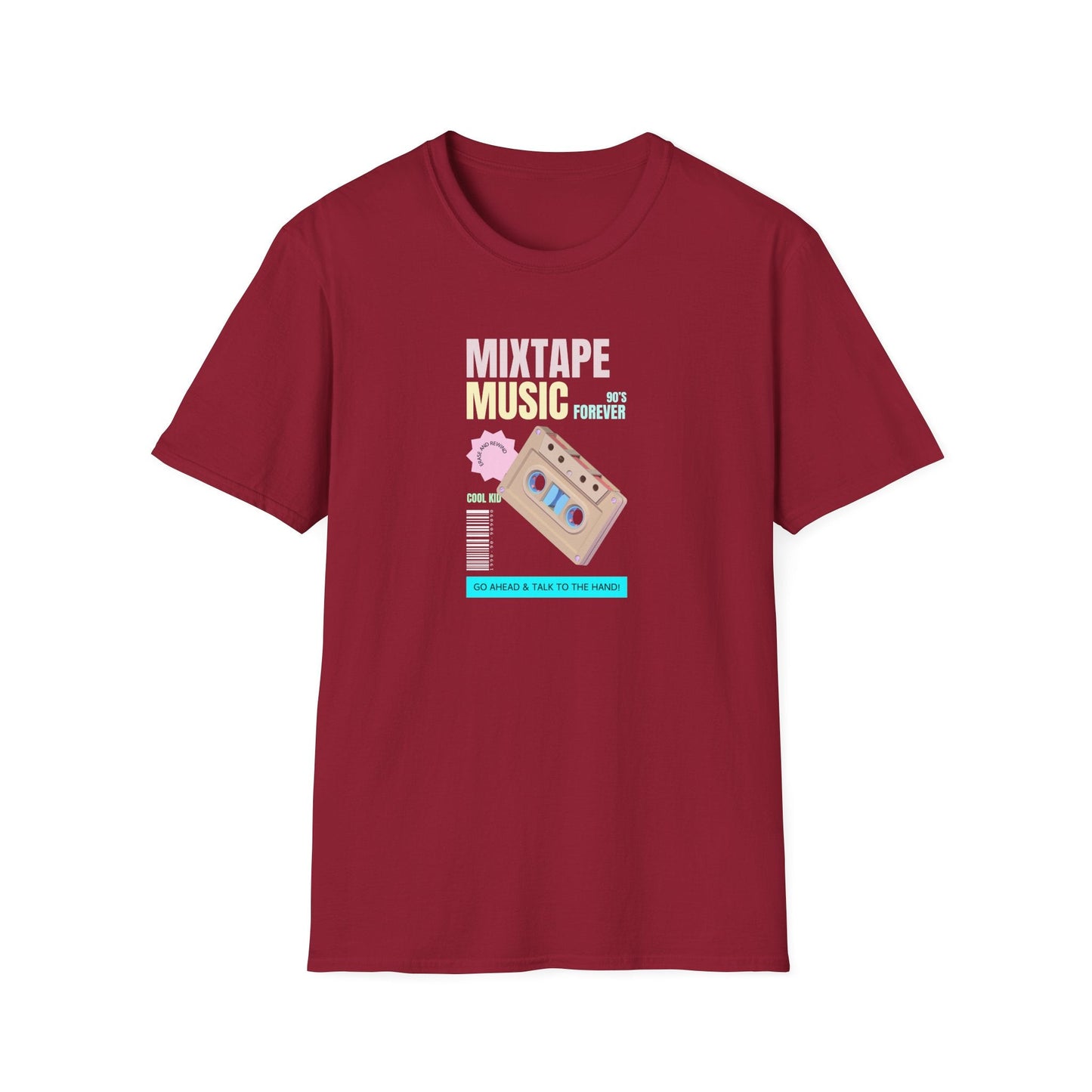 Mixtape Music T-Shirt Unisex Cotton Retro Cassette Graphic Tee