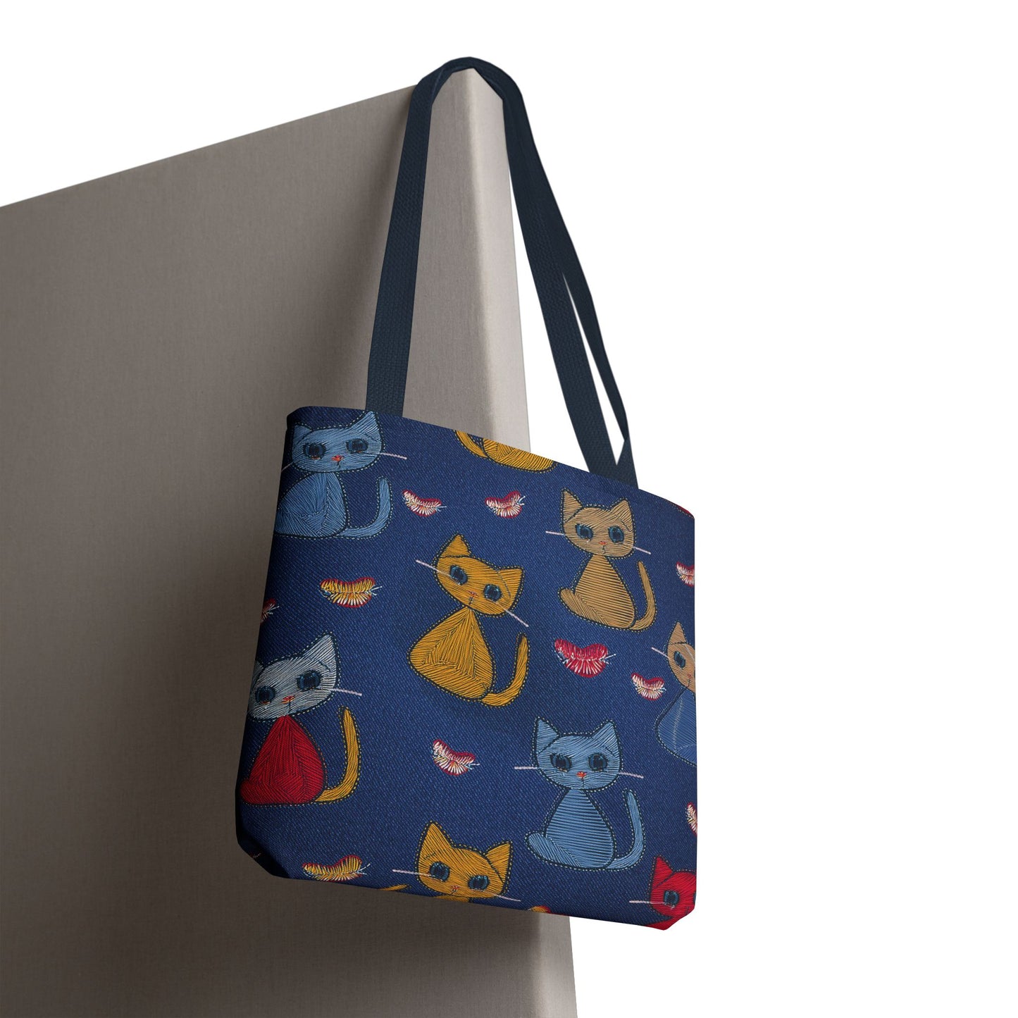 Love Day Graphic Design Denim Fabric Imitation Print Unisex Canvas Bag POLY 3 Sizes Tote Bag 201-16