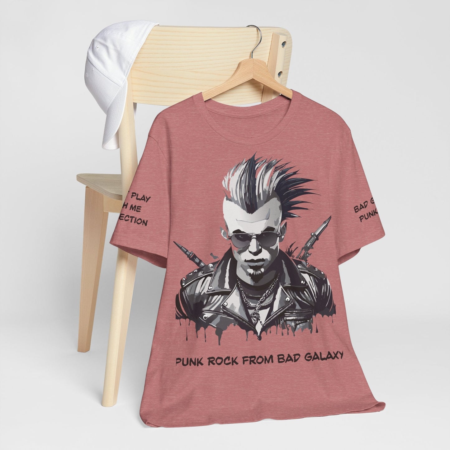 Punk Rock Tee Shirt From Bad Galaxy Made To Order 100 Percent Cotton Eco Friendly Inks USA