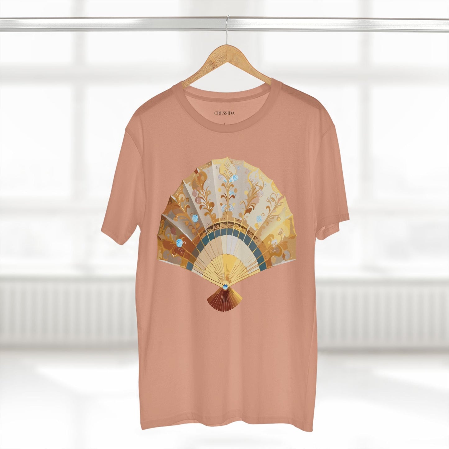 Antique Fan Graphic Design T-Shirt Unisex 100 Cotton Floral Carnival Artwork Tee 21