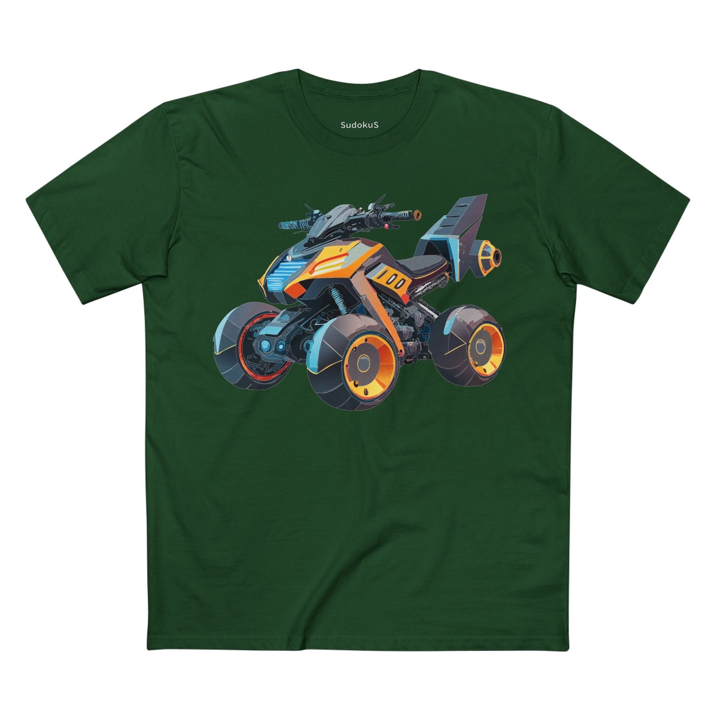 Moto Bike Graphic Unisex 100 Cotton Staple Tee 13