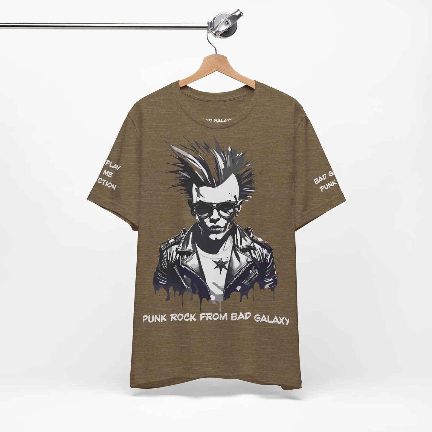 Bad Galaxy Punk Rock Tee Shirt Lightweight Fabric Made To Order 100 Percent Cotton Eco Friendly Inks